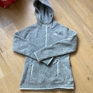 The North Face Grey Hooded Fleece. Small